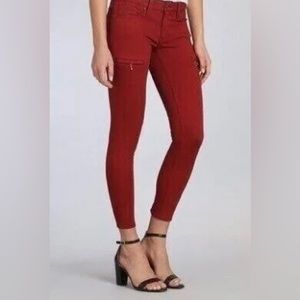MAVI JEANS KARLINA MID RISE SKINNY MAROON DENIM JEAN •SIZE- 27 • NWT • WOMENS